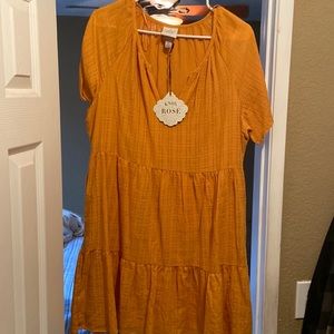 Yellow mini dress from target never wore size medium